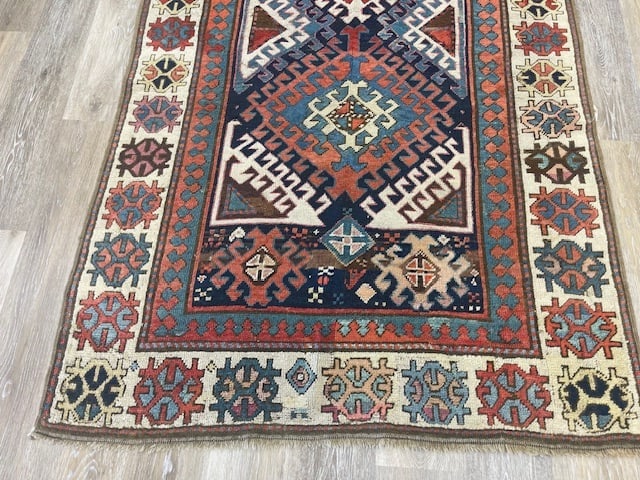 Antique Karabagh caucasian kazak Runner-4399 - 2