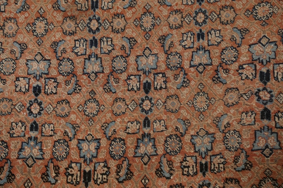 Pre-1900 Antique Vegetable Dye Tabriz Haj Jalili Persian Rug 13x18 - 10