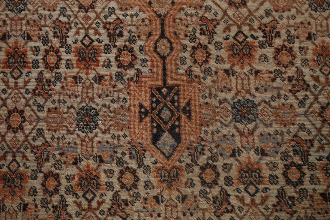 Pre-1900 Antique Vegetable Dye Tabriz Haj Jalili Persian Rug 13x18 - 11