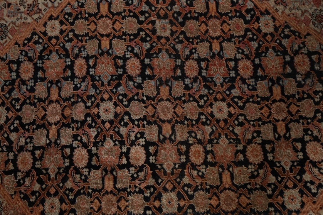 Pre-1900 Antique Vegetable Dye Tabriz Haj Jalili Persian Rug 13x18 - 12