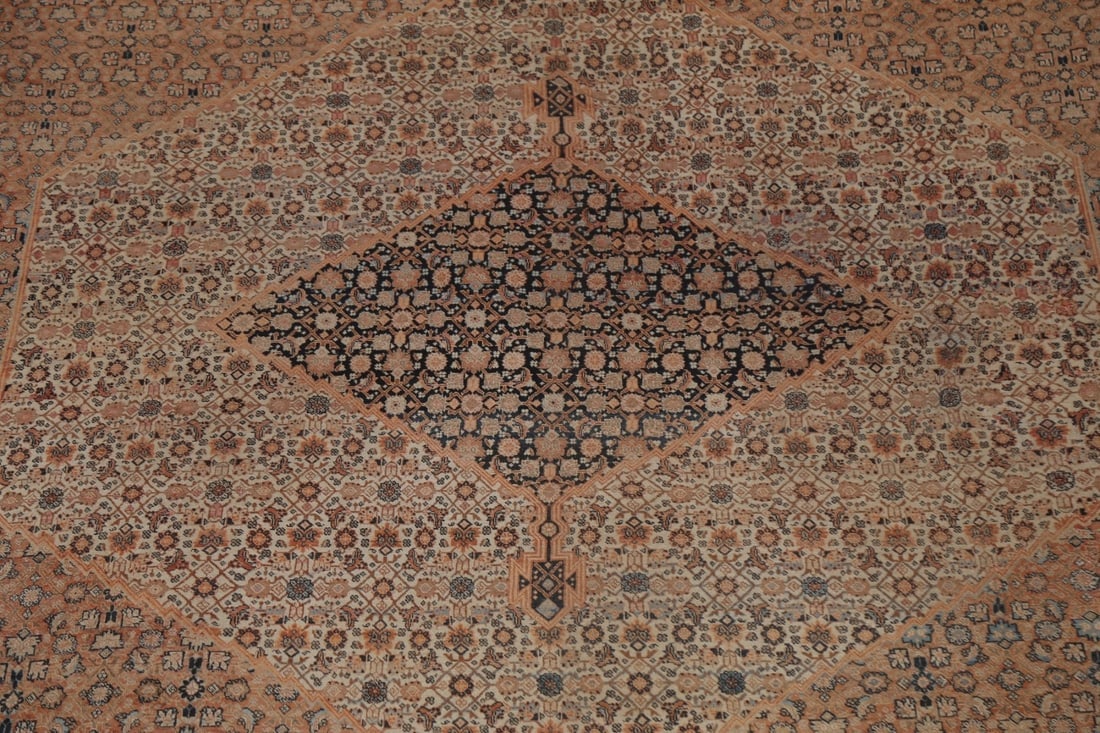 Pre-1900 Antique Vegetable Dye Tabriz Haj Jalili Persian Rug 13x18 - 5