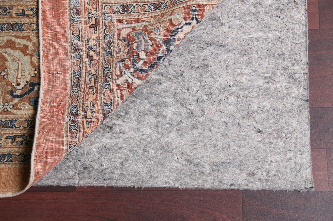 Pre-1900 Antique Vegetable Dye Tabriz Haj Jalili Persian Rug 13x18 - 8