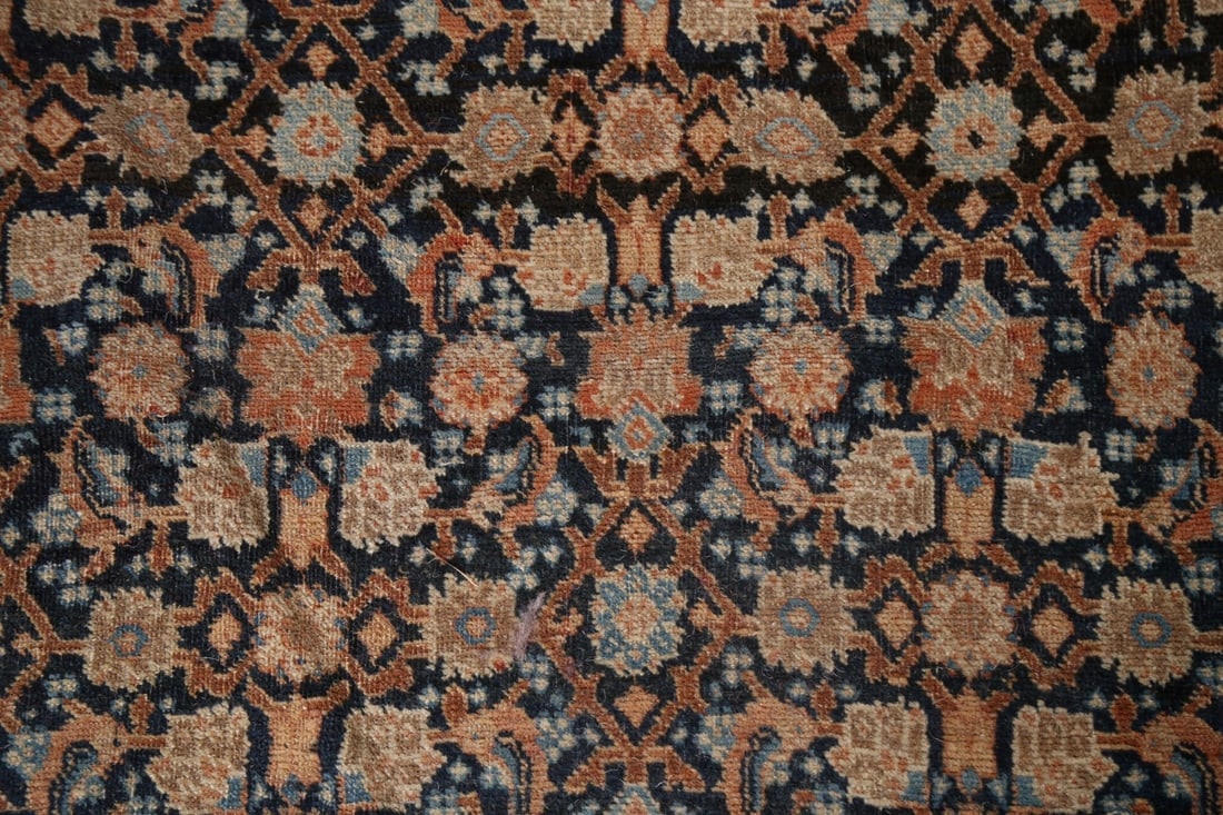 Pre-1900 Antique Vegetable Dye Tabriz Haj Jalili Persian Rug 13x18 - 9