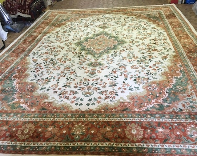 Vintage Large size Indo -Persian Tabriz Rug-4358 - 5