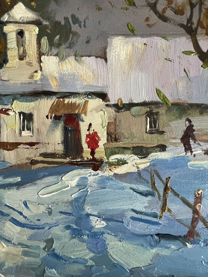 Oil painting After a winter snowstorm overnight Yuriy Suprunchuk - 6