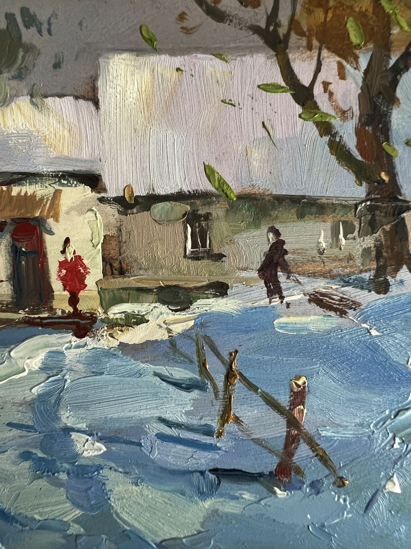 Oil painting After a winter snowstorm overnight Yuriy Suprunchuk - 7