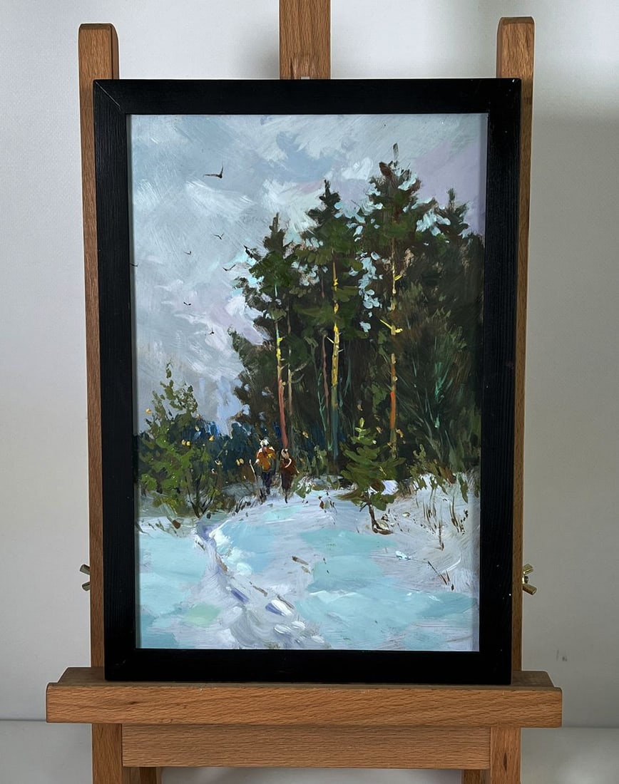 Oil painting A walk through the winter forest Yuriy Suprunchuk: Title: Oil painting A walk through the winter forest Yuriy Suprunchuk Description: NoAAA6095 *** ABOUT THIS PAINTING *** * TITLE: "A walk through the winter forest" * ARTISTS: Yuriy Suprunchuk * SIZE: