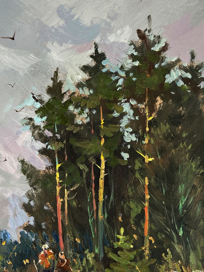 Oil painting A walk through the winter forest Yuriy Suprunchuk - 5