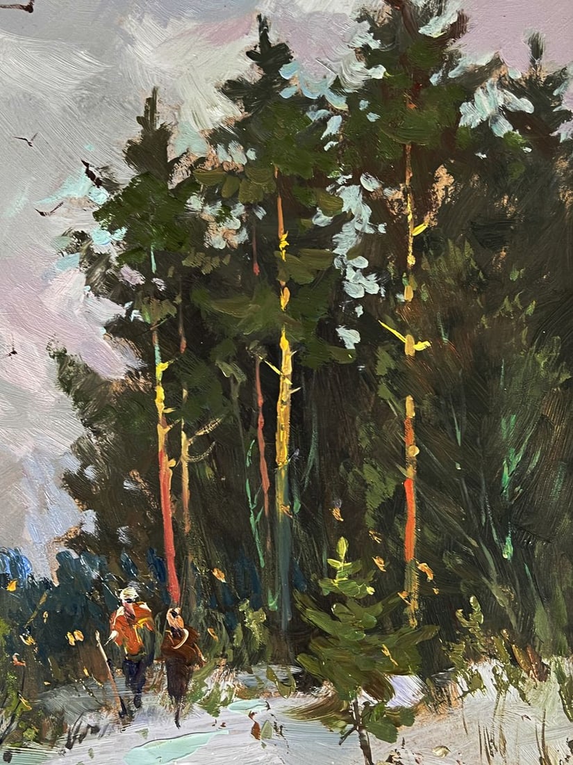 Oil painting A walk through the winter forest Yuriy Suprunchuk - 7