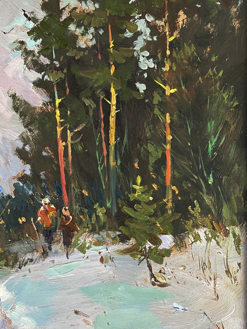 Oil painting A walk through the winter forest Yuriy Suprunchuk - 8