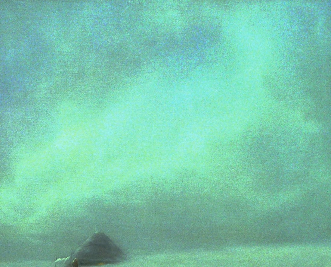 Oil painting Road in a winter snowstorm Vasily Korkishko - 5