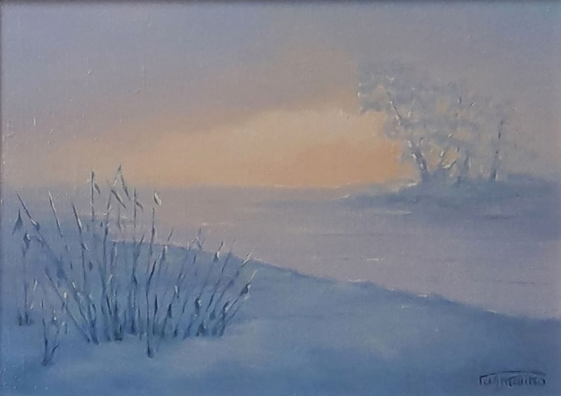 Oil painting Frosty winter morning Vasily Korkishko - 2