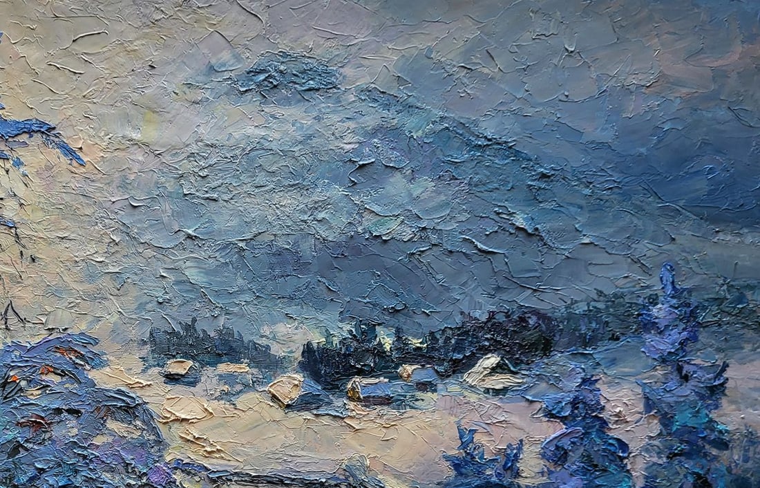 Oil painting In the winter mountains Boris Serdyuk - 5