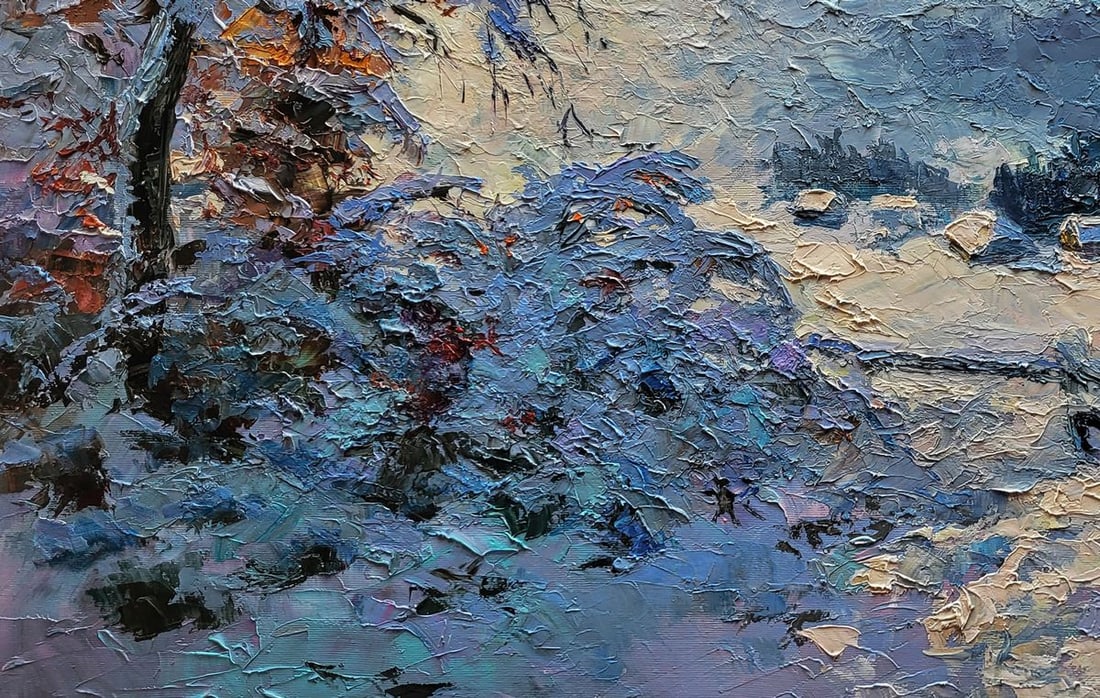 Oil painting In the winter mountains Boris Serdyuk - 6