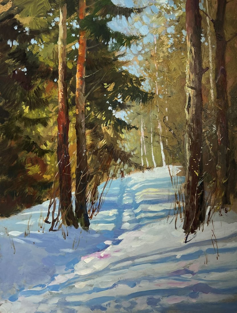 Oil painting Winter patterns of nature Yuriy Suprunchuk - 3