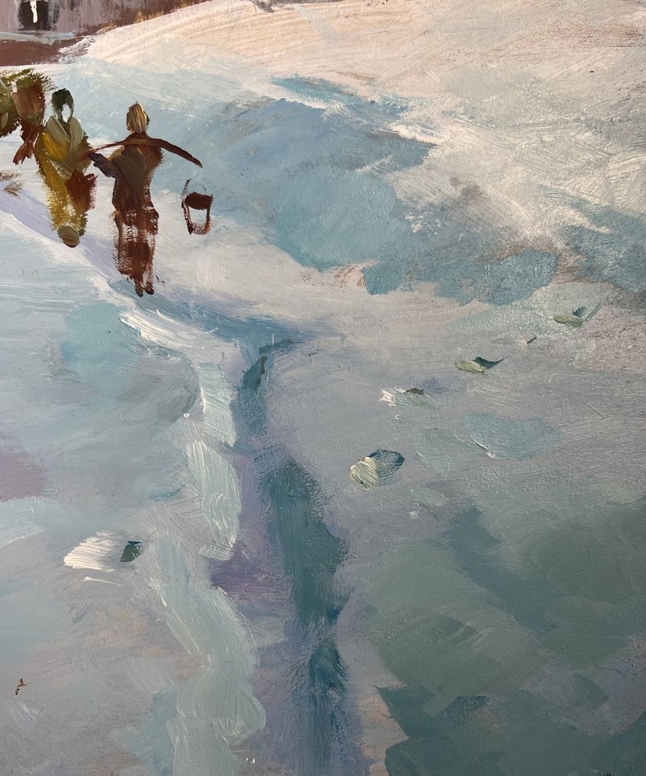 Oil painting Path through snowdrifts Yuriy Suprunchuk - 9