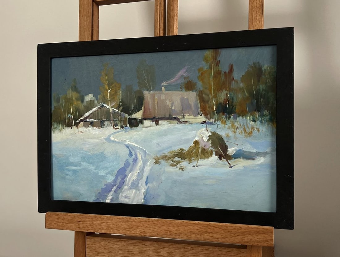 Oil painting Winter night comfort Yuriy Suprunchuk - 2