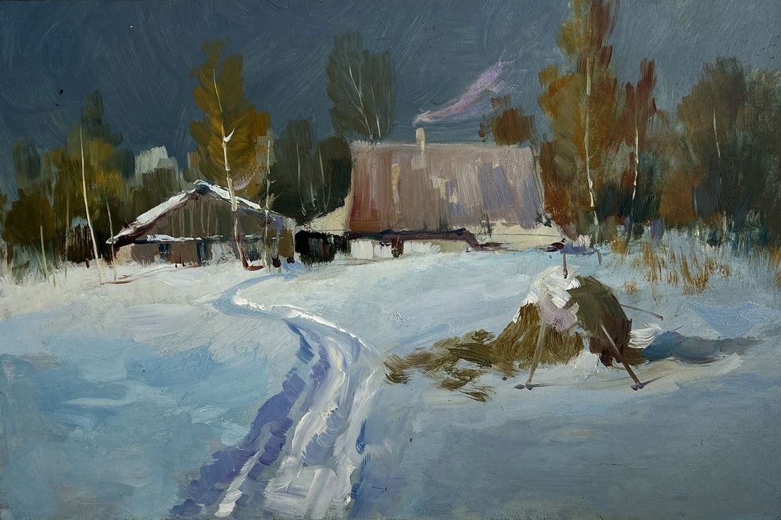 Oil painting Winter night comfort Yuriy Suprunchuk - 3