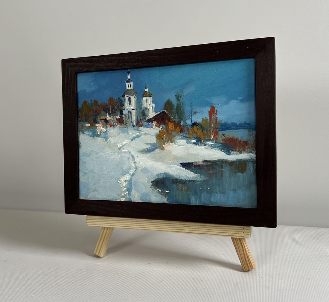 Oil painting The first snow fell Yuriy Suprunchuk - 2