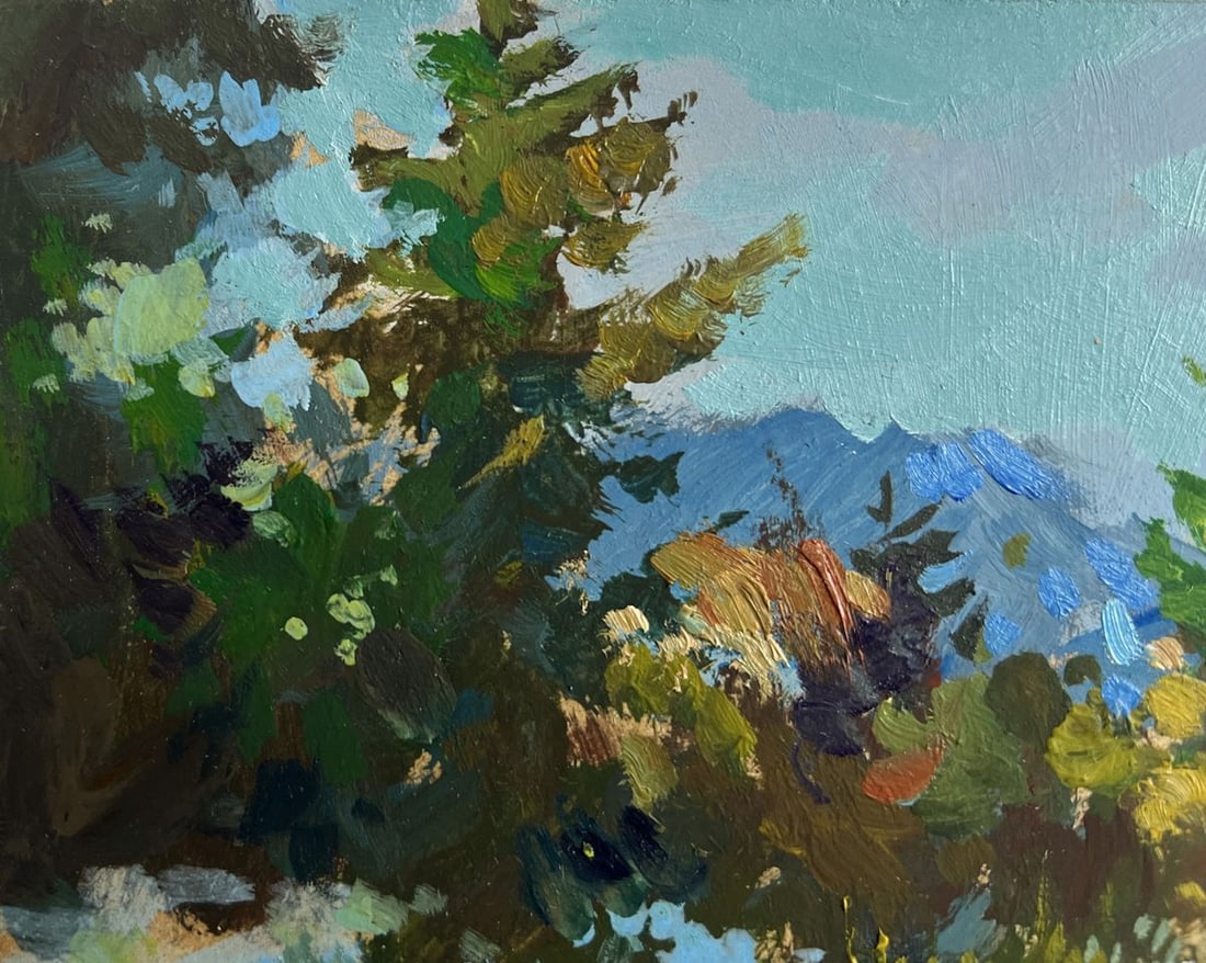 Oil painting In the snowy forest Yuriy Suprunchuk - 7