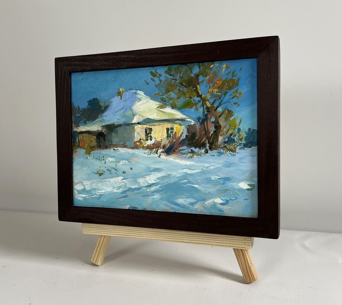 Oil painting Beautiful winter morning Yuriy Suprunchuk - 2