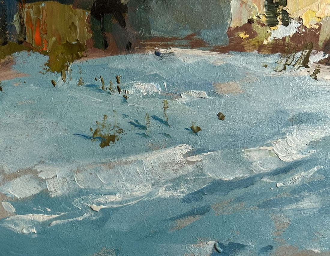 Oil painting Beautiful winter morning Yuriy Suprunchuk - 6