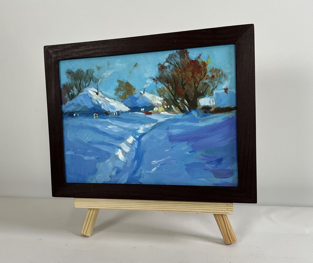 Oil painting Path through the snow Yuriy Suprunchuk - 2