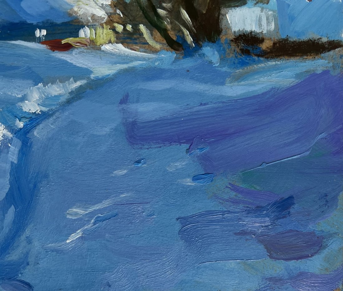 Oil painting Path through the snow Yuriy Suprunchuk - 4