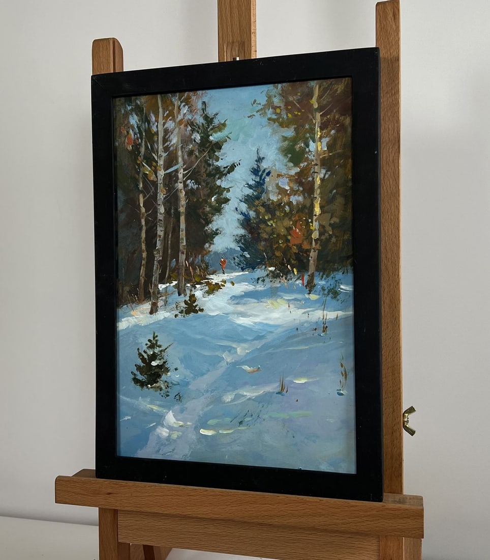 Oil painting Rest in the winter forest Yuriy Suprunchuk - 2