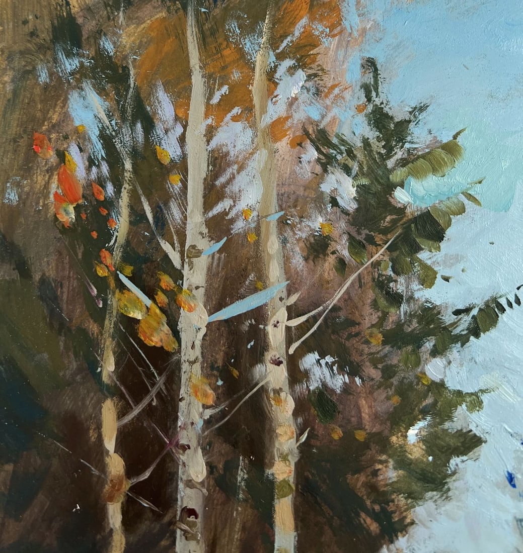 Oil painting Rest in the winter forest Yuriy Suprunchuk - 5