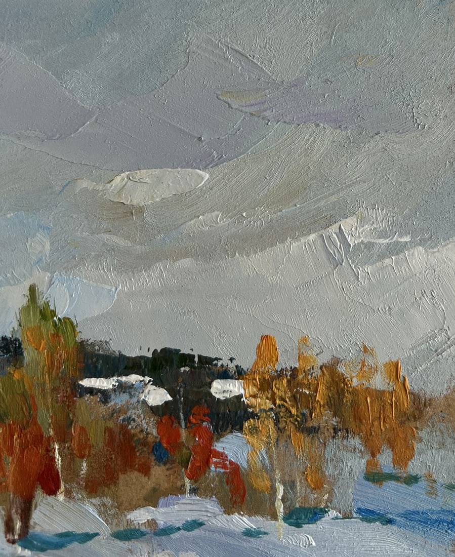 Oil painting Walking in the winter forest Yuriy Suprunchuk - 4