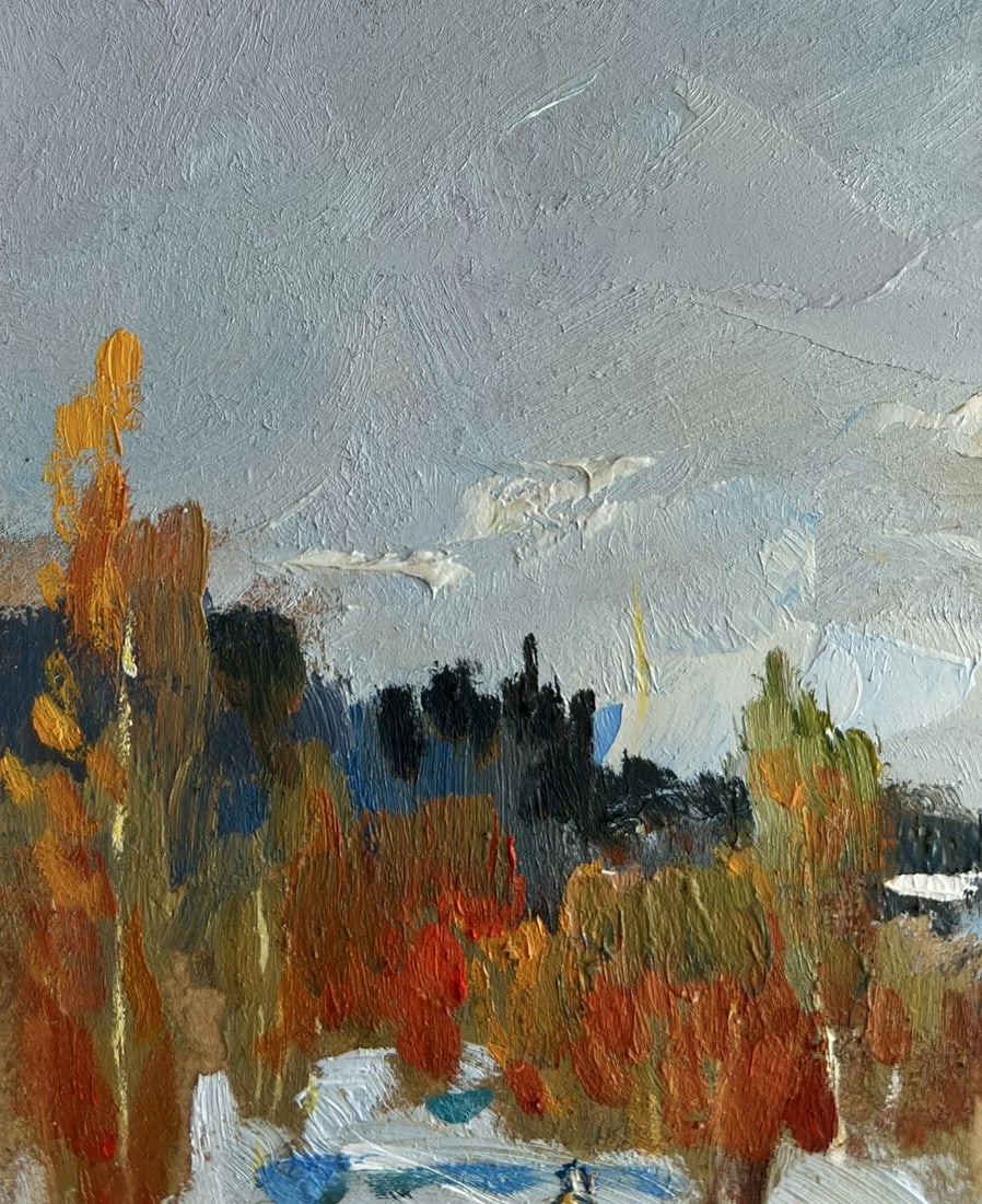 Oil painting Walking in the winter forest Yuriy Suprunchuk - 5