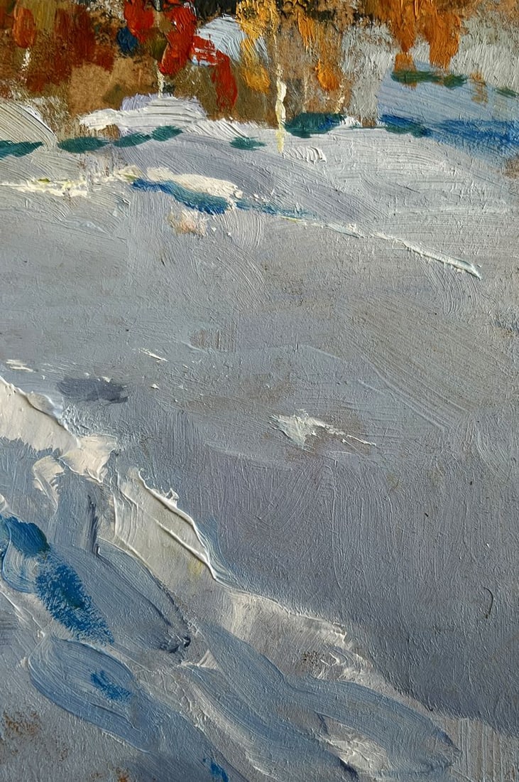 Oil painting Walking in the winter forest Yuriy Suprunchuk - 7