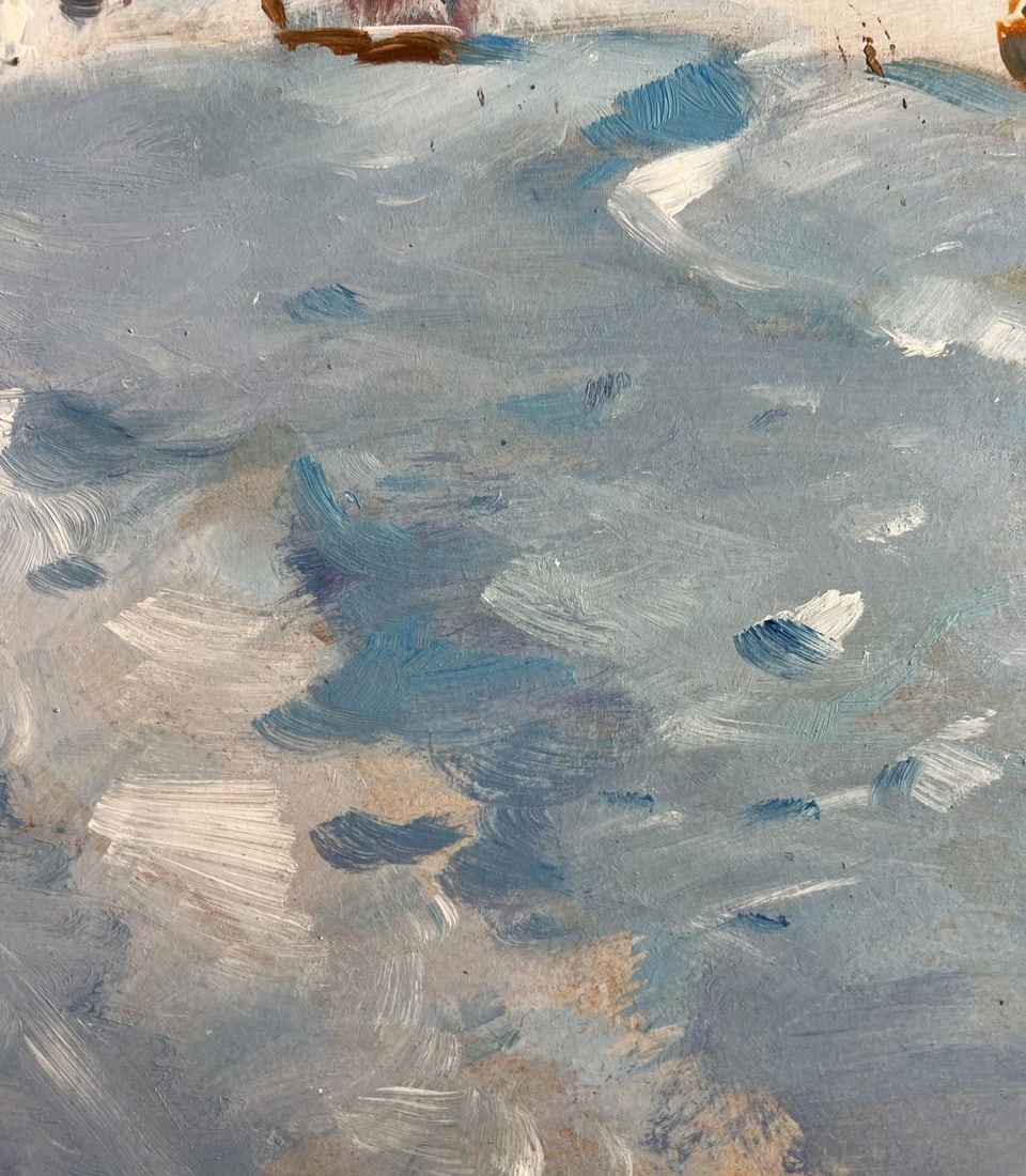 Oil painting Snowy village yard Yuriy Suprunchuk - 7