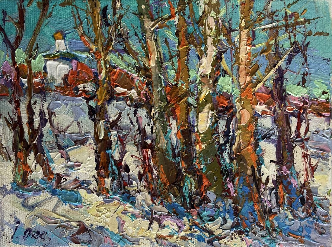 Oil painting Sunny winter day Oksana Kalenyuk - 3