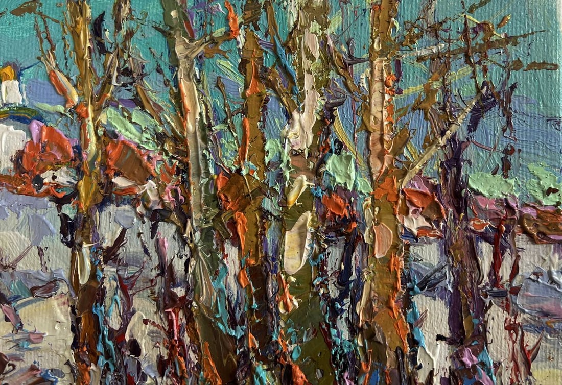 Oil painting Sunny winter day Oksana Kalenyuk - 4