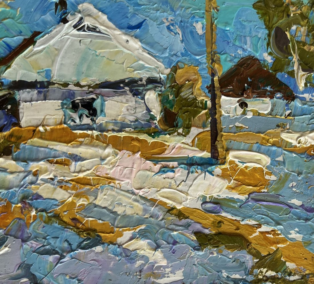 Oil painting The first snow fell Alex Kalenyuk - 4