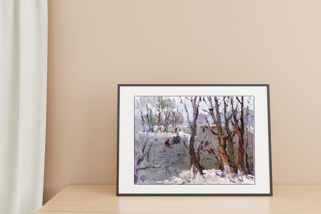 Oil painting The ice was binding Oksana Kalenyuk - 2