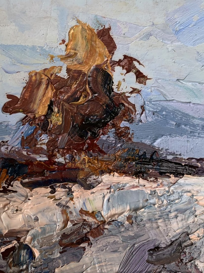 Oil painting Winter road Alexander Cherednichenko - 5