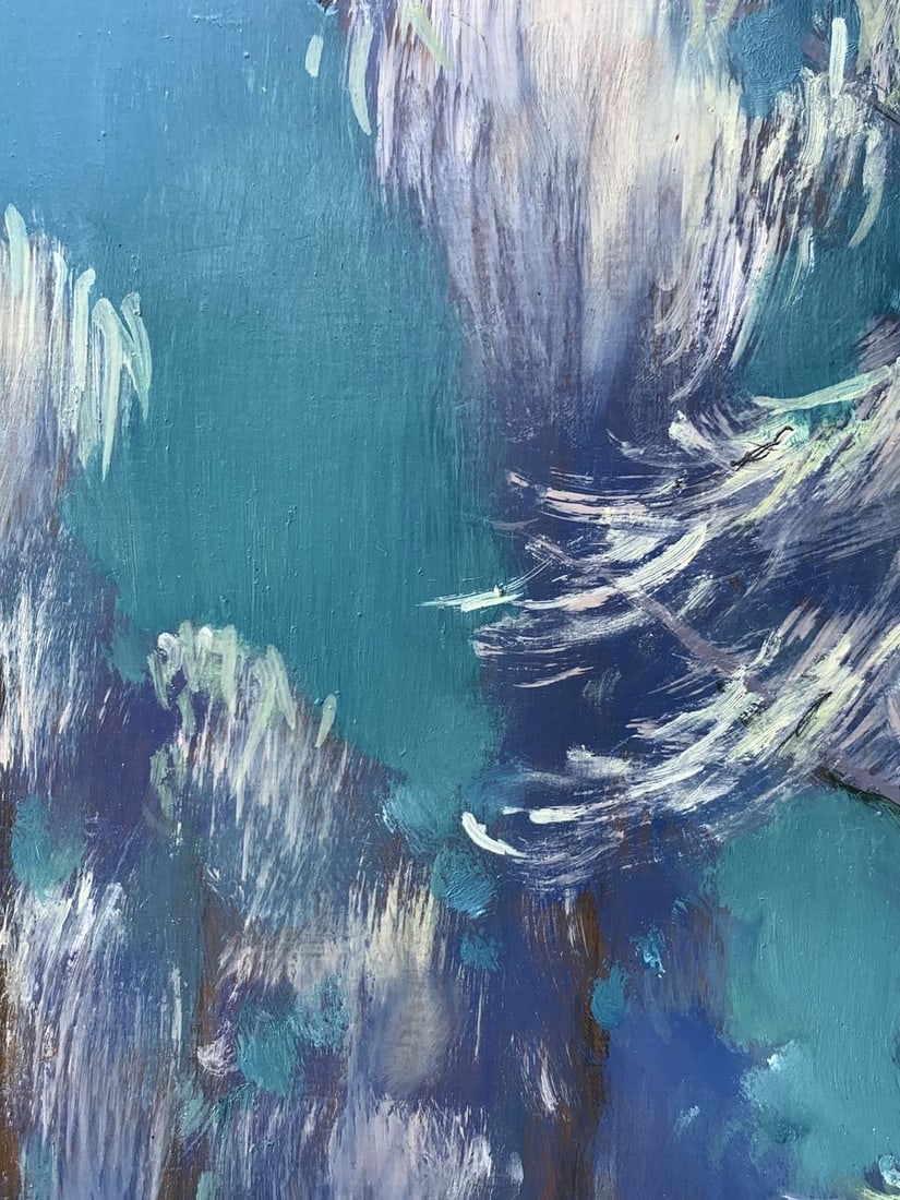 Oil painting Winter night Mykhailo Burdylo - 4