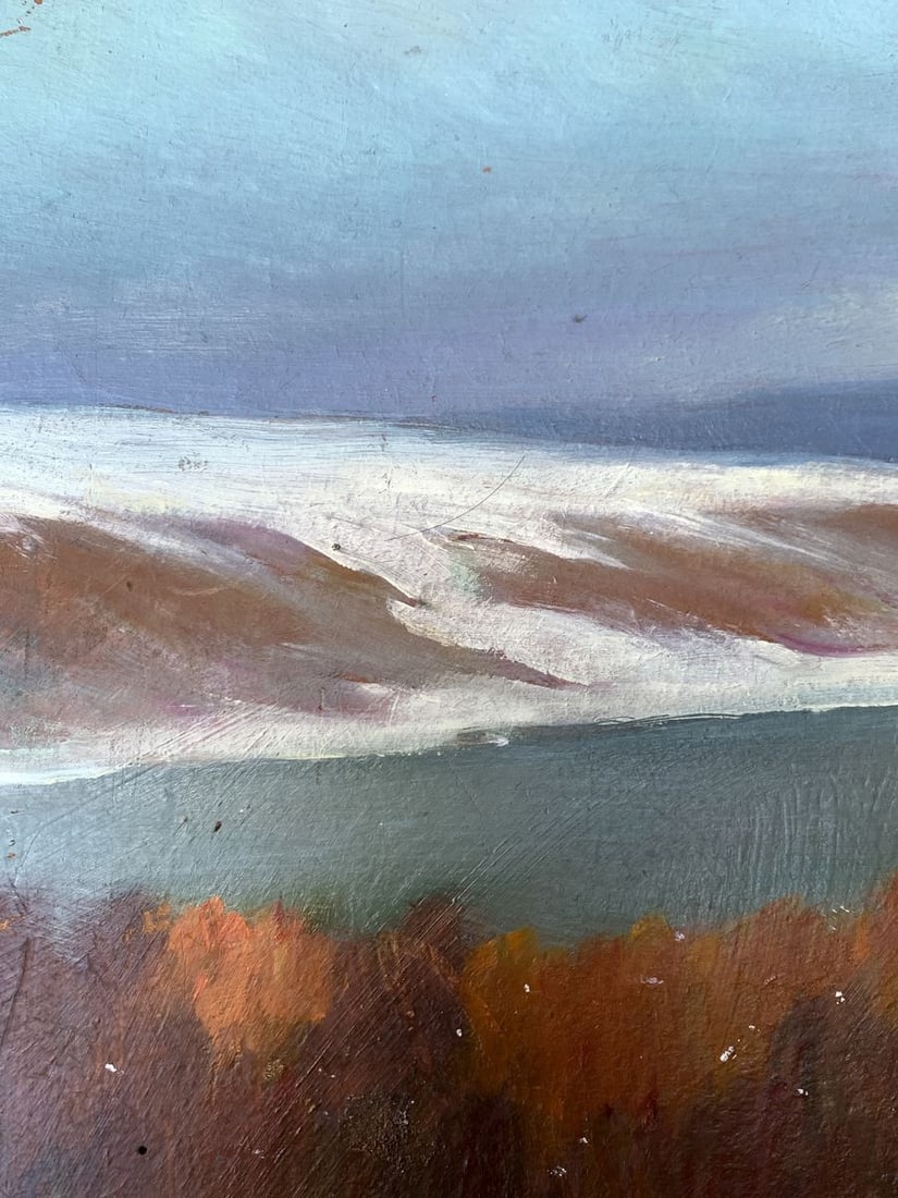 Oil painting The field was covered with snow Mykhailo Burdylo - 4