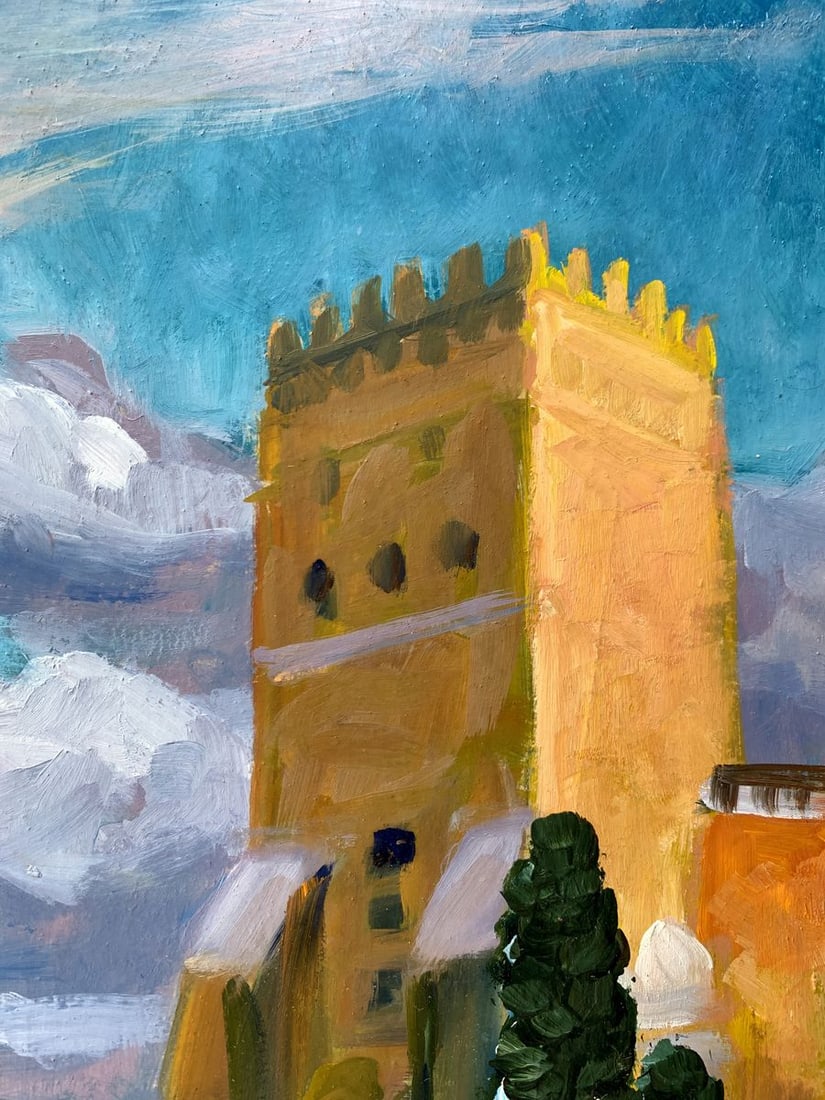 Oil painting Bridge to the fortress Valentina Simashchuk - 5