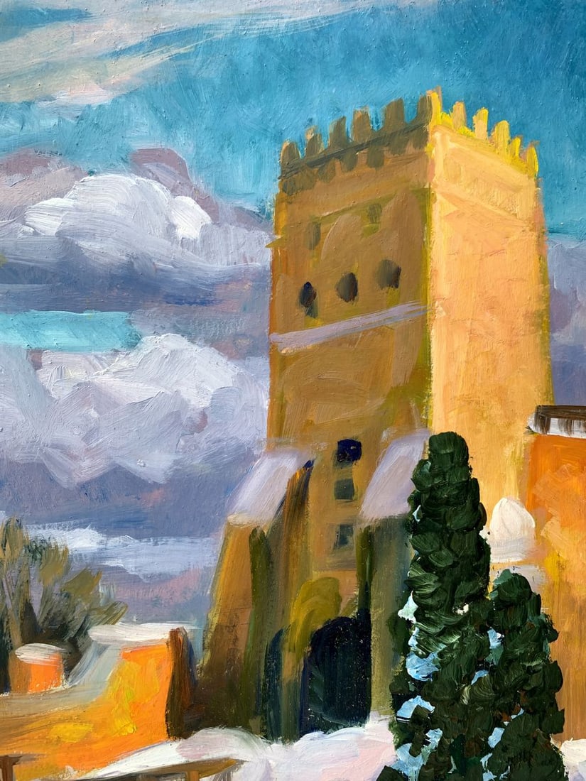 Oil painting Bridge to the fortress Valentina Simashchuk - 7