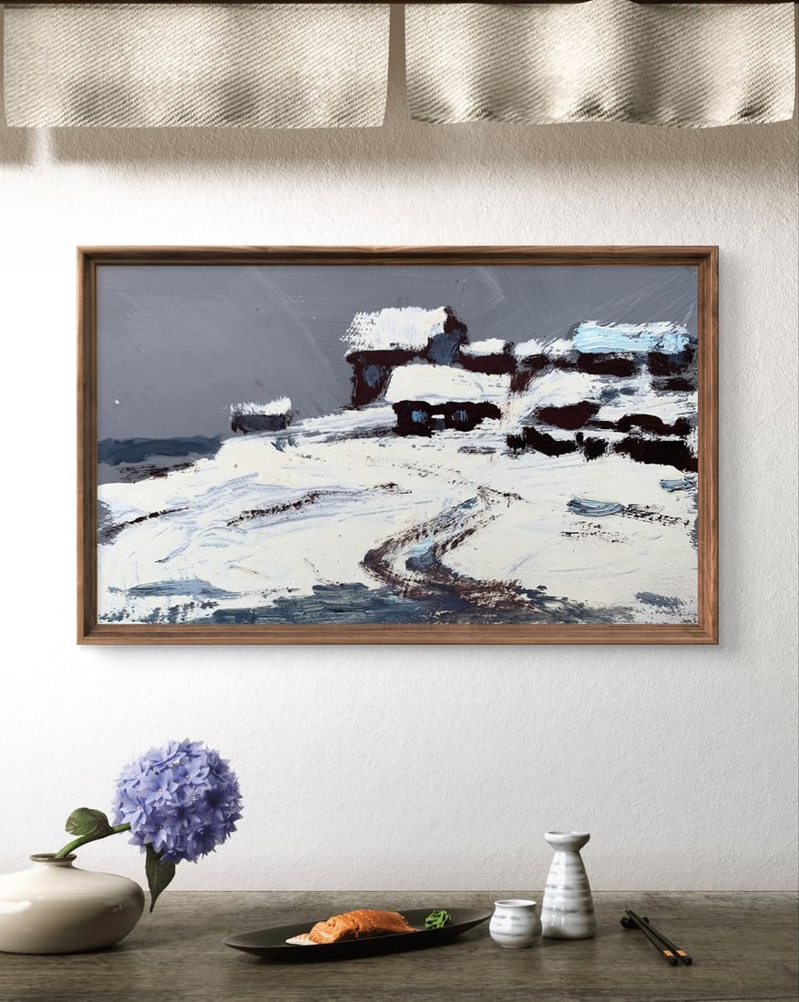 Oil painting After heavy snowfall Leonid Maistrenko - 2