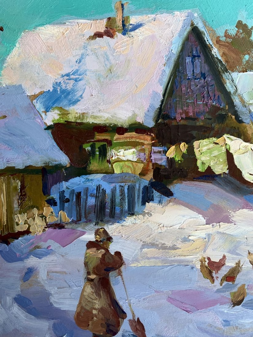 Oil painting Covered with snow Yuriy Suprunchuk - 6