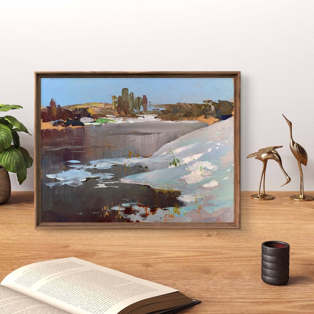 Oil painting Thawed river Yuriy Suprunchuk - 3