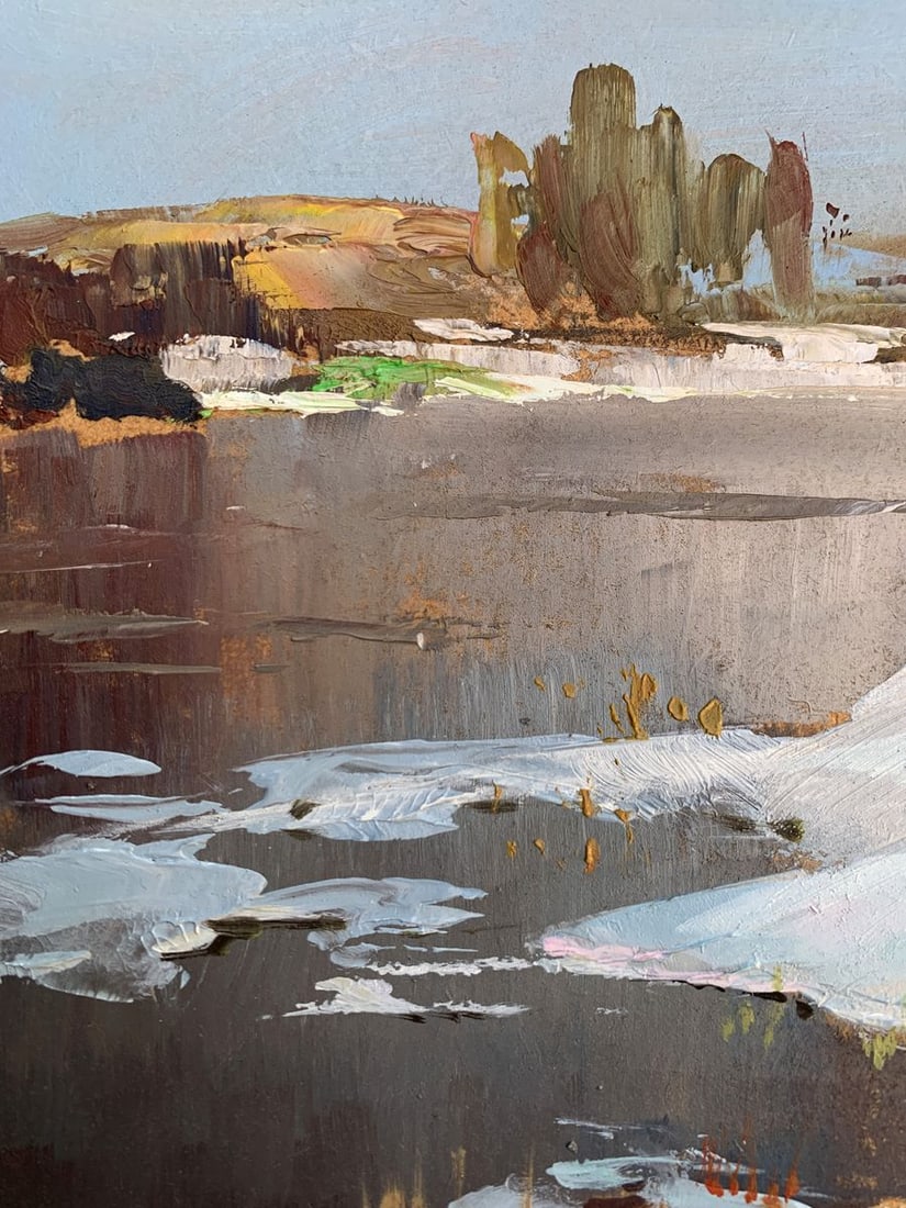 Oil painting Thawed river Yuriy Suprunchuk - 5