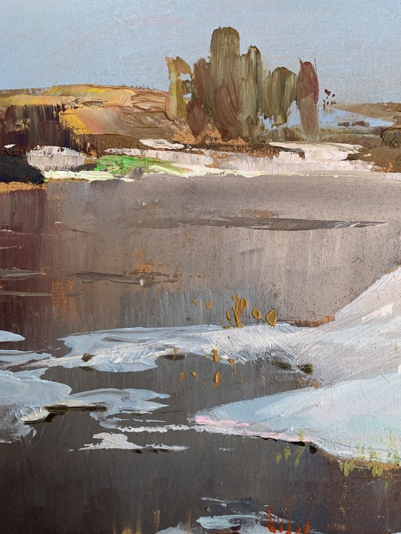 Oil painting Thawed river Yuriy Suprunchuk - 6