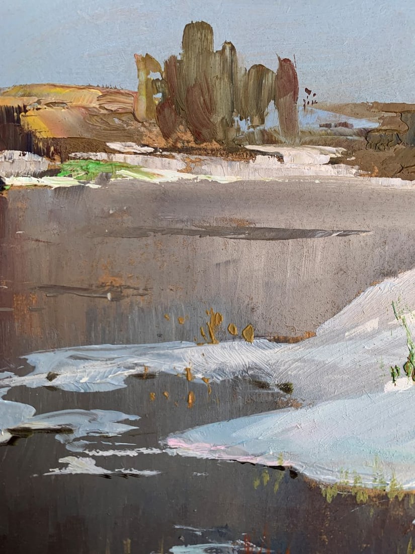 Oil painting Thawed river Yuriy Suprunchuk - 7
