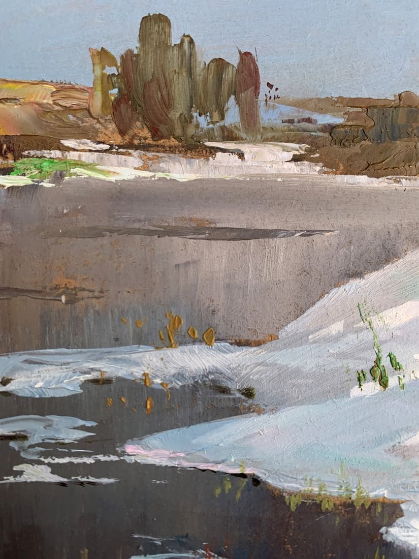 Oil painting Thawed river Yuriy Suprunchuk - 8